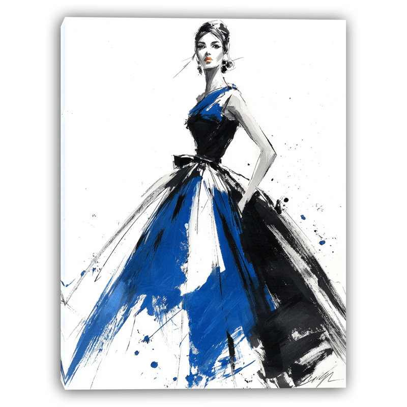 Runway Grace Wrapped Canvas Wall Art