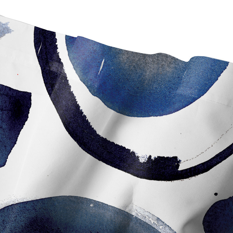 Krol Abstract Shower Curtain, Navy