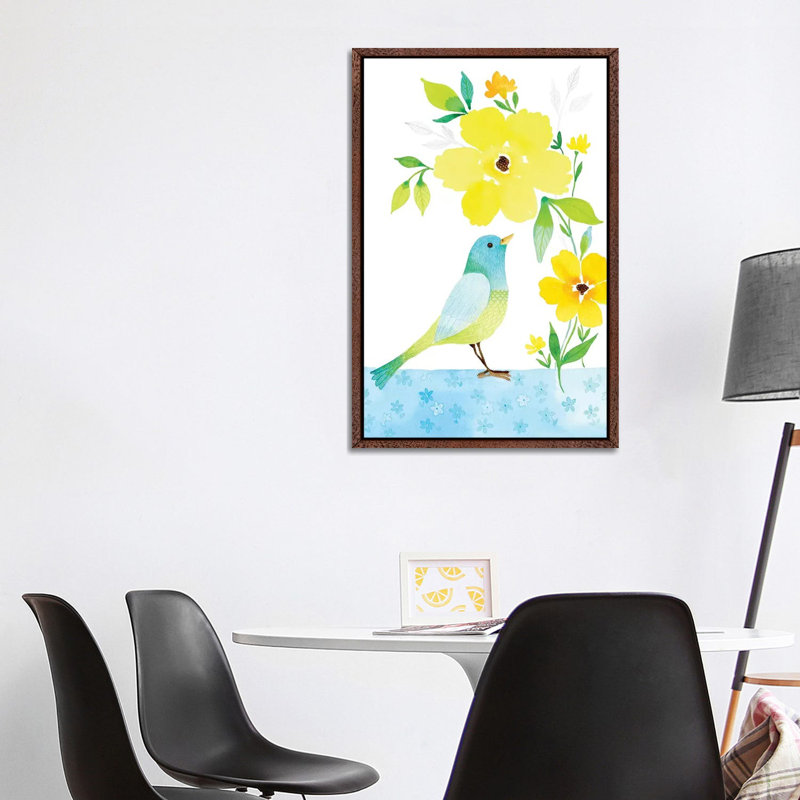 Be Inspired IV 1 Piece Painting on Canvas, 101.6cm H x 66.04cm W x 3.81cm D, Classic Brown Wood Floater Framed