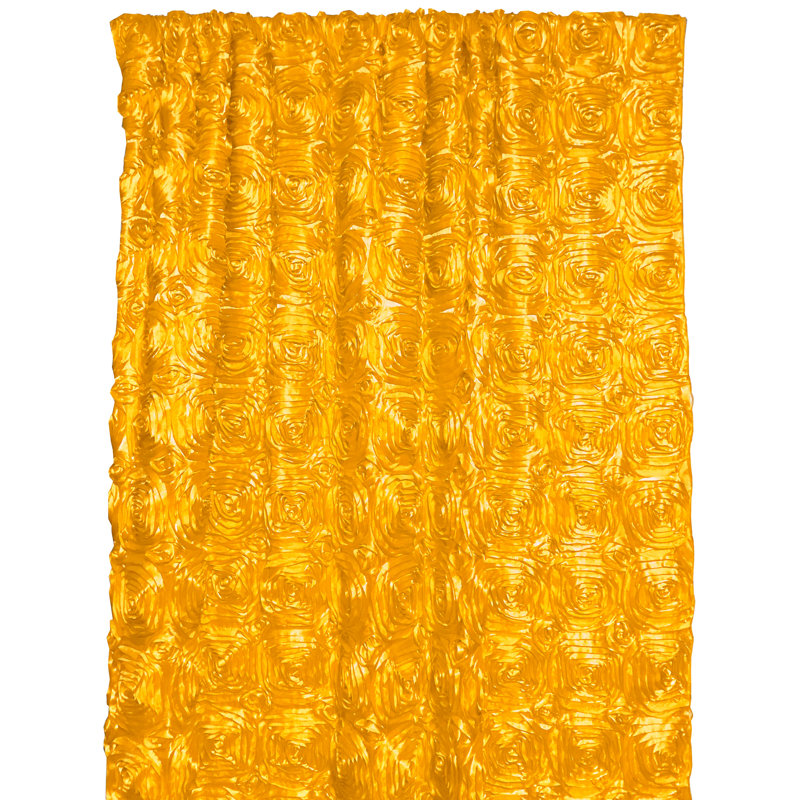 Rideau obscurcissant en polyester Pekanbaru, L 54 po x L 72 po, Jaune souci