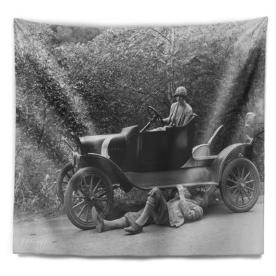 Photographie, tapisserie de réparation de voiture rétro