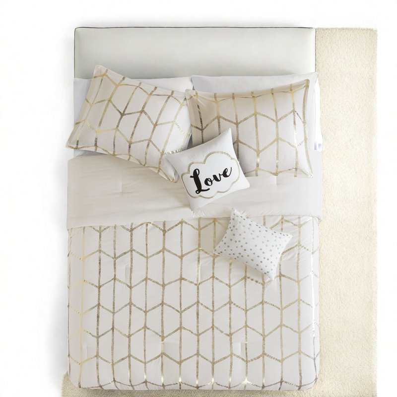 Soft Full Queen Bedding Sets, Polyester Modern Geometric Home