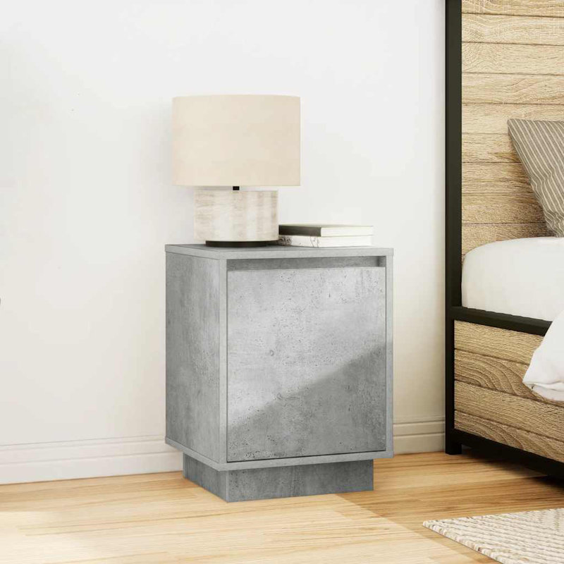 Dariona 38cm W Manufactured Wood Bedside Table, Concrete Grey