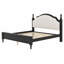 Lit plateforme en bois avec tête de lit Mid-Century-647700360