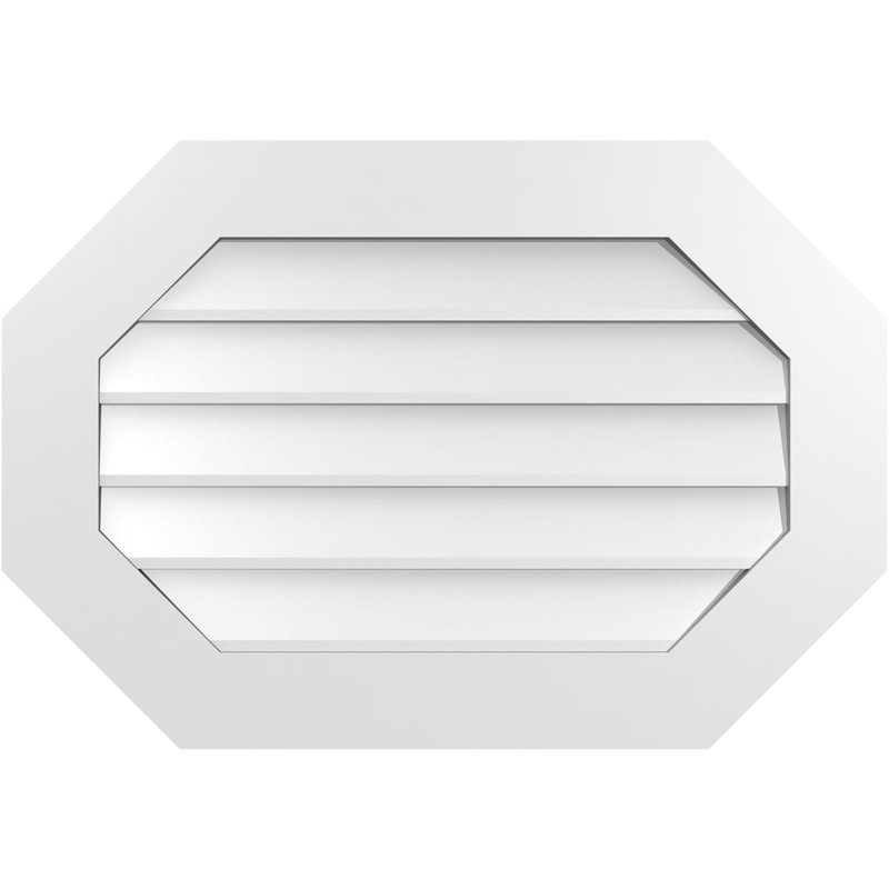 Évent horizontal gondole allongé en surface octogonal Signature, H 22 po x l 32 po x P 1 po