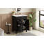 Meuble-lavabo 24 po avec lavabo en céramique, petite armoire de salle de bain, armoire moderne avec 2 tiroirs et tablette réglable-818494794-818494790