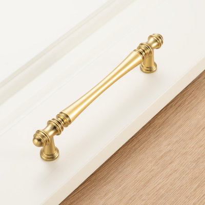 10 Pack 5 Inch Brushed Gold Kitchen Cabinet Handles Gold Cabinet Pulls Gold Cabinet Hardware P30 For Cabinets Drawer Dresser Cupboard Bedroom Bathroom