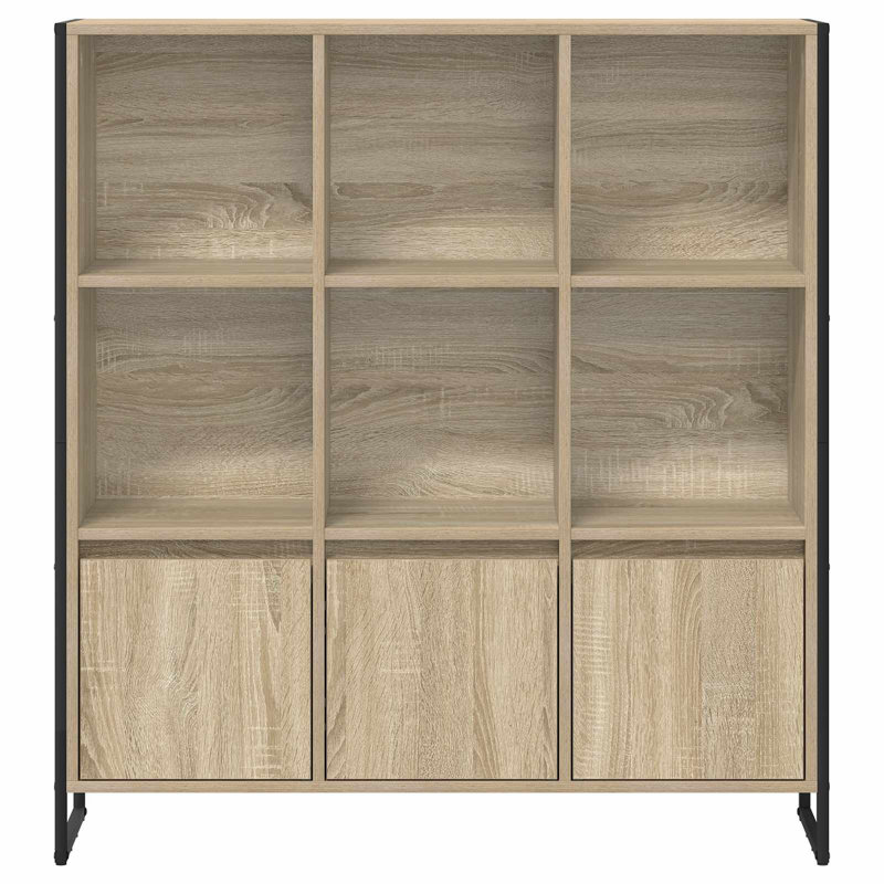 108cm H x 99.5cm W Steel Book Cabinet Bookcase, Sonoma