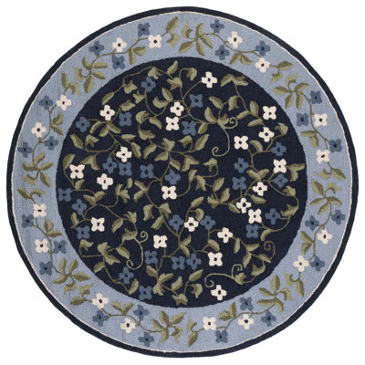 Martha Stewart Hand Tufted Wool, Cotton Floral Outdoor Rug