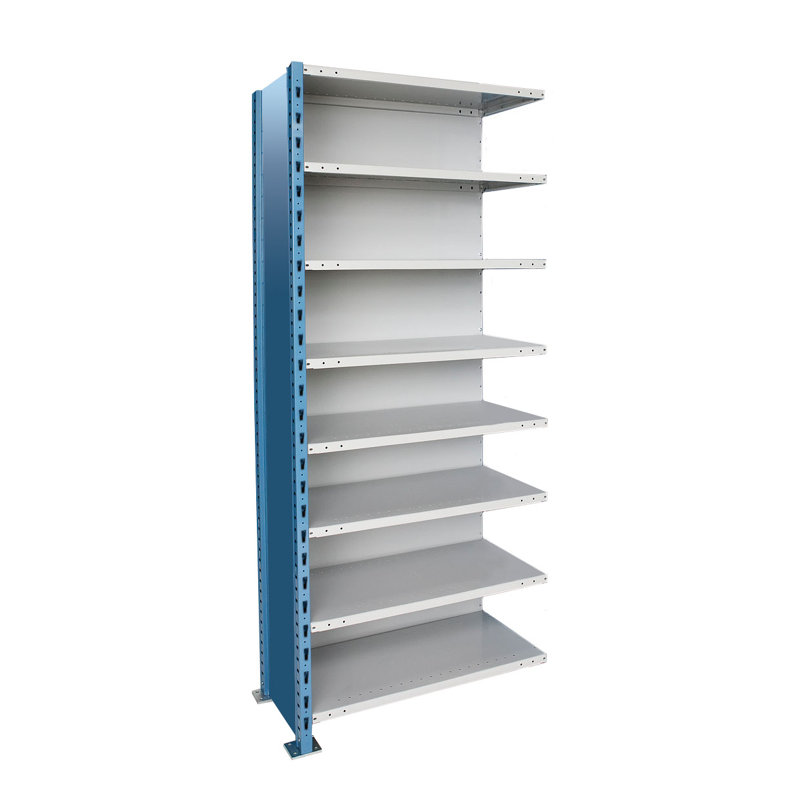 Étagère à 7 tablettes de style fermé h-poteau à haute capacité, 900 lb, L 48 po x P 24 po x H 123 po