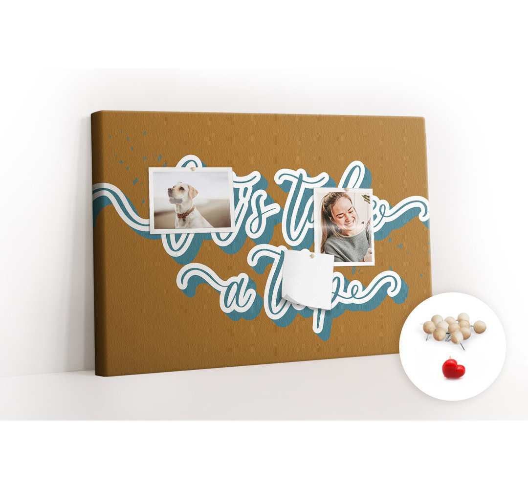 Wall Mounted cork board with print home decor message pin boards home office bulletin board ideas Take a trip