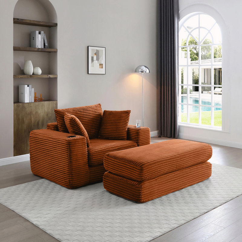 Méridienne de 52,4 po, Orange