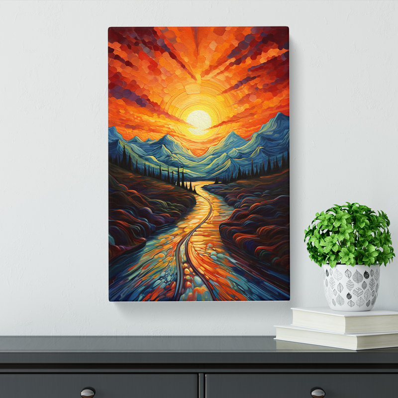 Sunrise Expressionism - Wrapped Canvas, 76cm H x 50cm W x 3cm D