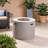 Fire Pit With 40,000 - 31" Round, Lightweight Concrete, Grey, For A Captivating Backyard, No Assembly Round , Create Relaxing