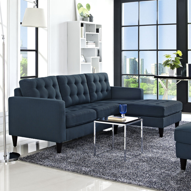 Canapé modulaire Modway Empress, Azur 100% polyester, Orienté à gauche (vu de face), H 34 po x l 87,5 po x P 60,5 po