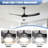 52 Inch Modern Black Ceiling Fan With 18W LED Light And Remote Control 3 ABS Blades DC Motor For Bedroom Living Roon-1690597770