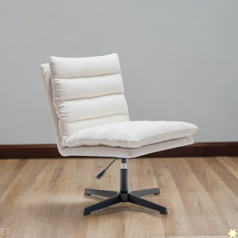 Fauteuil d'appoint pivotant à 360 ° Teddy, Peluche beige
