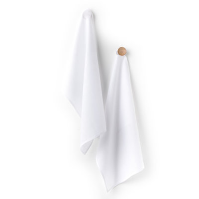 Solino Home Kitchen Linen - 100% Pure Linen Kitchen Towels In White
