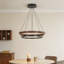 Luminaire à anneaux à DEL en aluminium rustique moderne à intensité variable 3000K-563759123