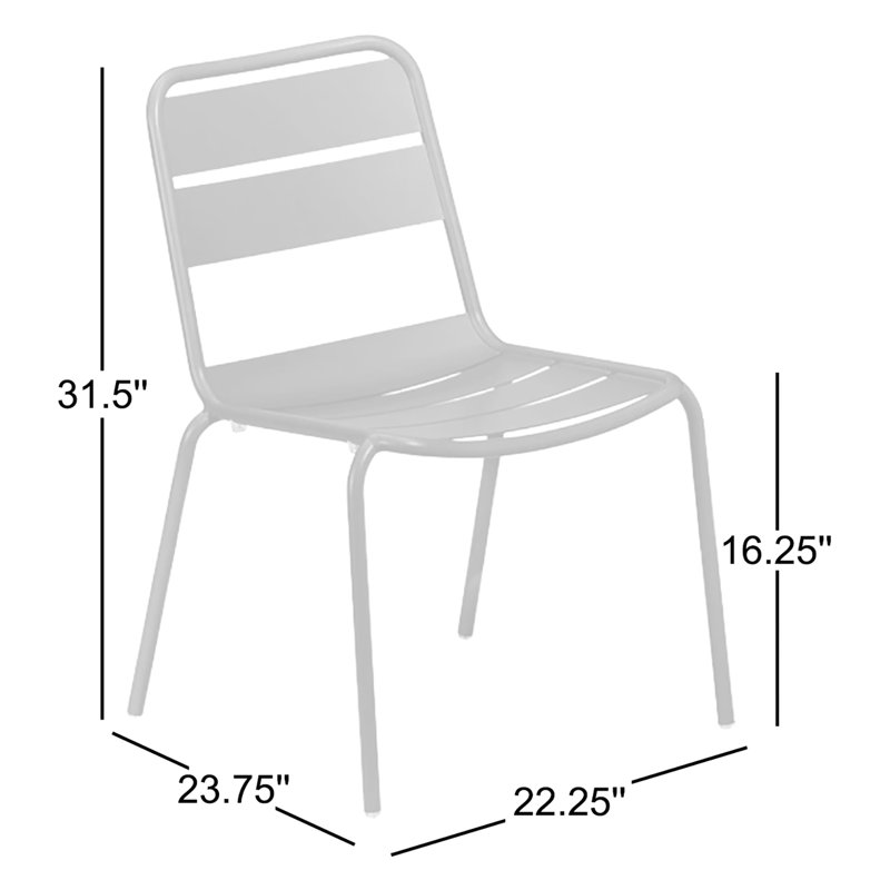 Kapri Outdoor Dining Side Chair, Prussian