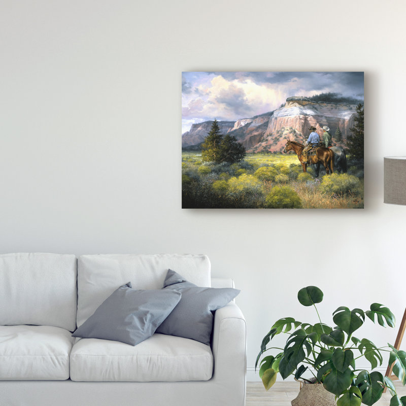 « spellbound chevaux », peinture sur toile tendue, H 14 po x l 19 po x P 2 po