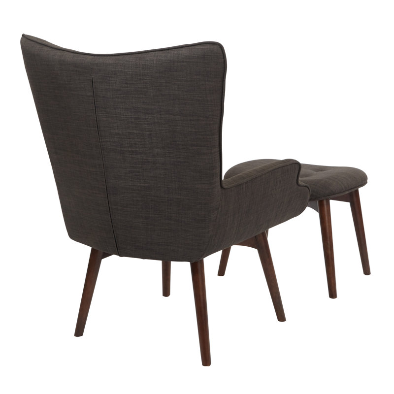 Méridienne de 19 po avec repose-pieds Westberry, 100% polyester asphalte