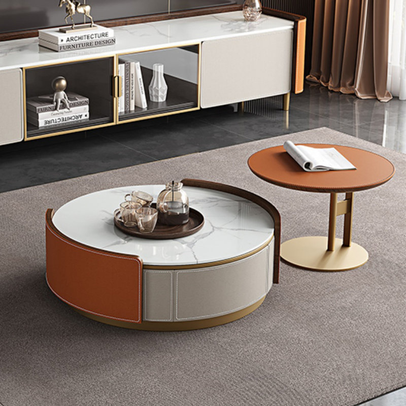Table ronde légère et luxueuse