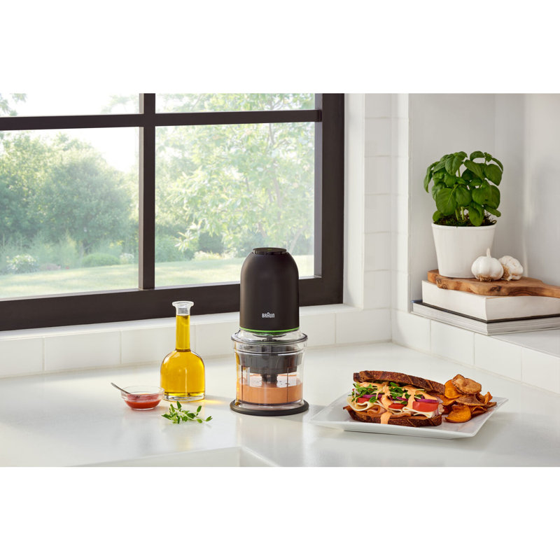 Compact Black and Clear Variable Speed Mini Food Processor