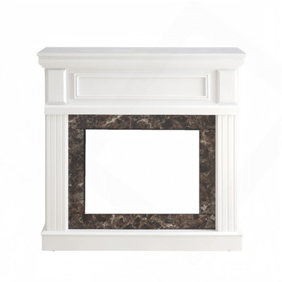 Fireplace Mantel (23" Fireplace Not Included) -White,41.34"W*14"D*40"H