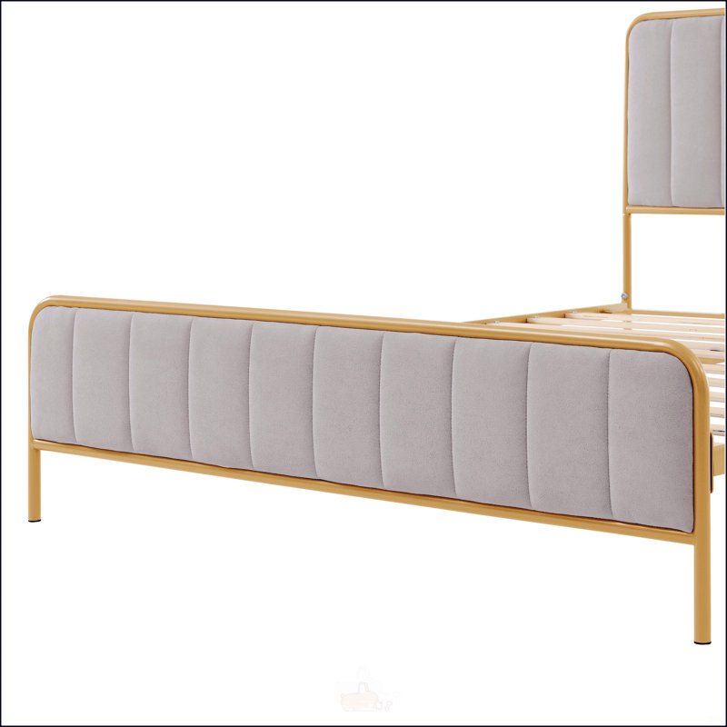 Ashley Upholstered Queen Bed, Khaki