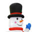 Bonhomme de neige avec panneau gonflable