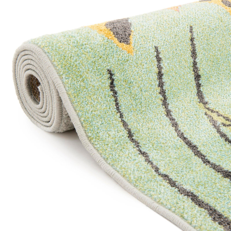 Machine Woven Polypropylene Plastic Rug, Rectangle 7'10" x 10'