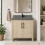 Meuble-lavabo simple 31,5 po avec plateau en granite Guinevere-209869722
