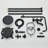 Black Freestanding Rainfall Tub Faucet System Set Floor Mounted Bathtub Faucet