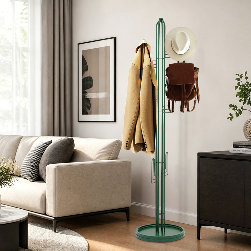 Porte-vêtements 68,9 po en forme de cactus, Vert