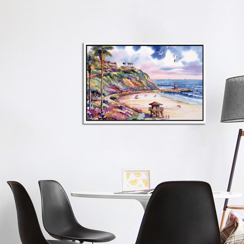 Salt Creek Beach by Bill Drysdale - Painting on Canvas, 101.6 cm H x 66.04 cm W, White Framed