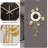 Modern Wall Clock ,large Gold Decorative Pendulum Clock For Living Room,silent Non Ticking,battery Operated Oversized Round Modern Wall Clock For Bedroom,farmhouse,office Wall Decor / 27.5*16.5 Inch