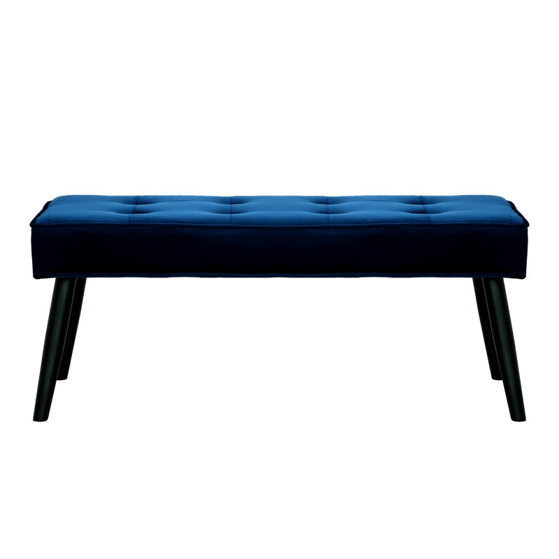 Kirsten Upholstered Bench, Blue Velvet