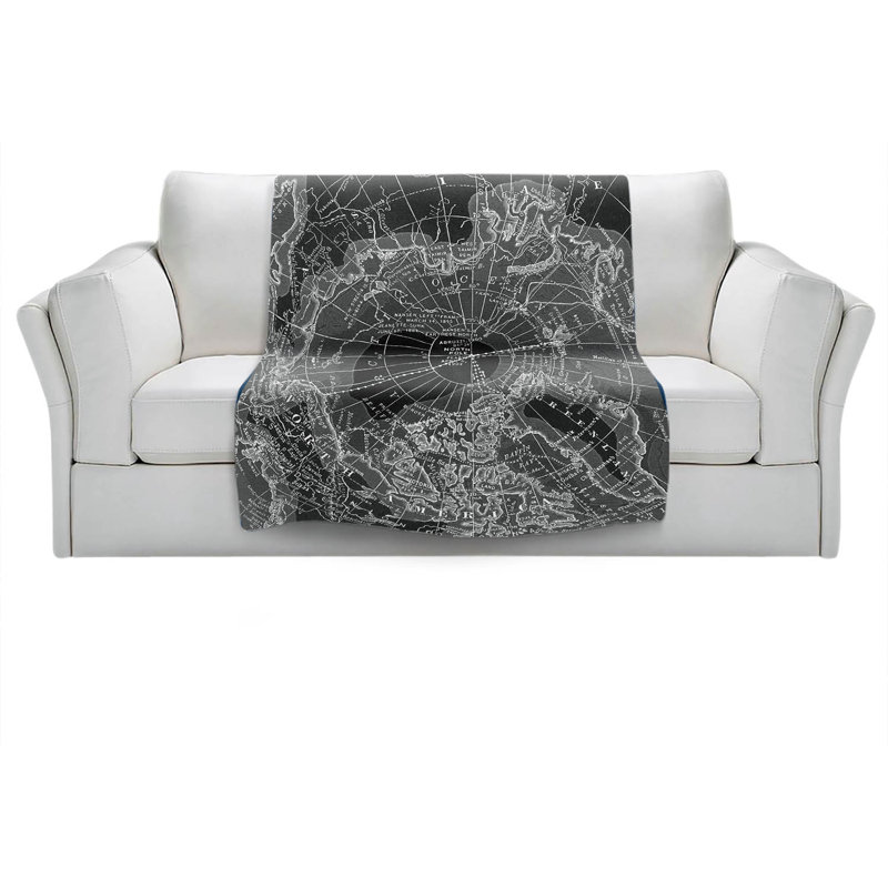  Couverture douce en sherpa, 51 po x 60 po, Gris foncé