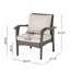 Duo de fauteuils club gris - Siège - Argenté + fer, unité de tissu imperméable en fer PE pour 2 chaises de patio