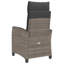  Chaise de jardin inclinable en PE rotin gris à hauteur moyenne réglable-953010008-953010015