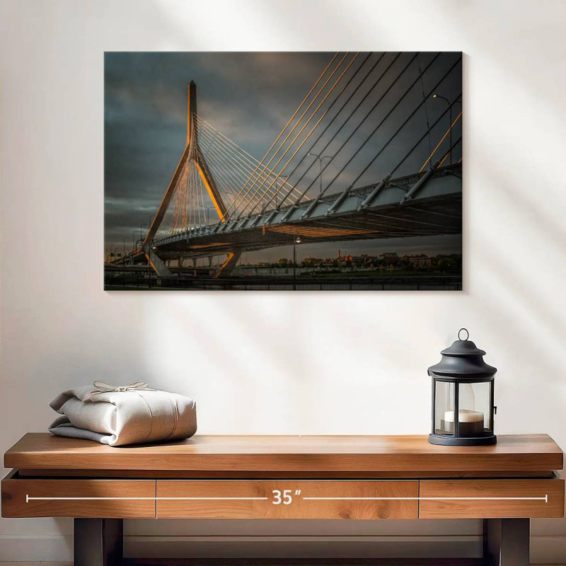 Lilie orageux, pont Leonard P Zakim, H 32 po x l 48 po