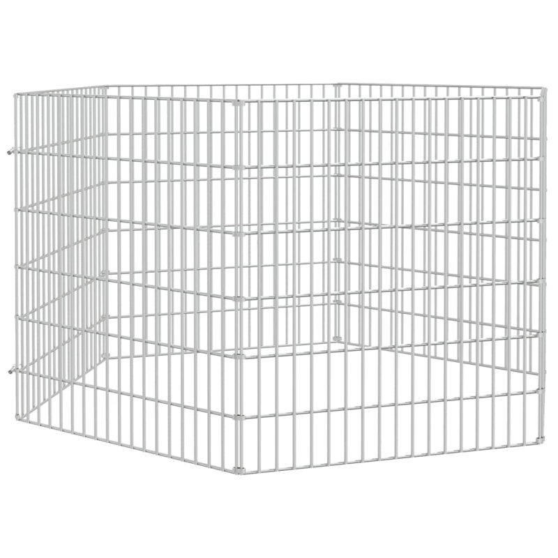 Enclos pour animaux 17 parcours en fer galvanisé, H 23,6 po x l 21,3 po x P 21,3 po, 12 panneaux