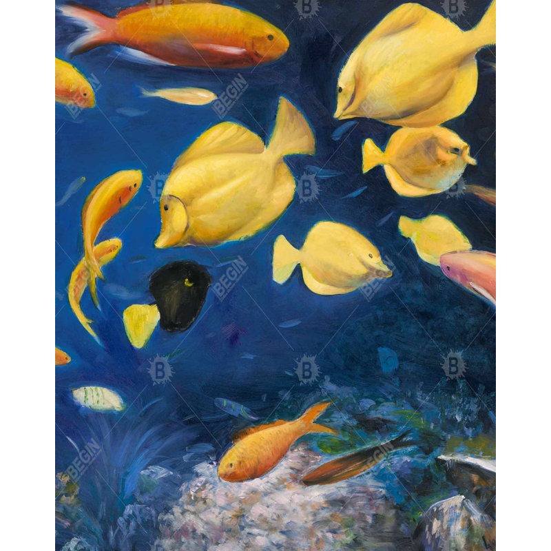 Fish Under The Sea Print On Canvas