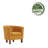Fabric Barrel Accent Chair with Rubberwood Legs-1762691244