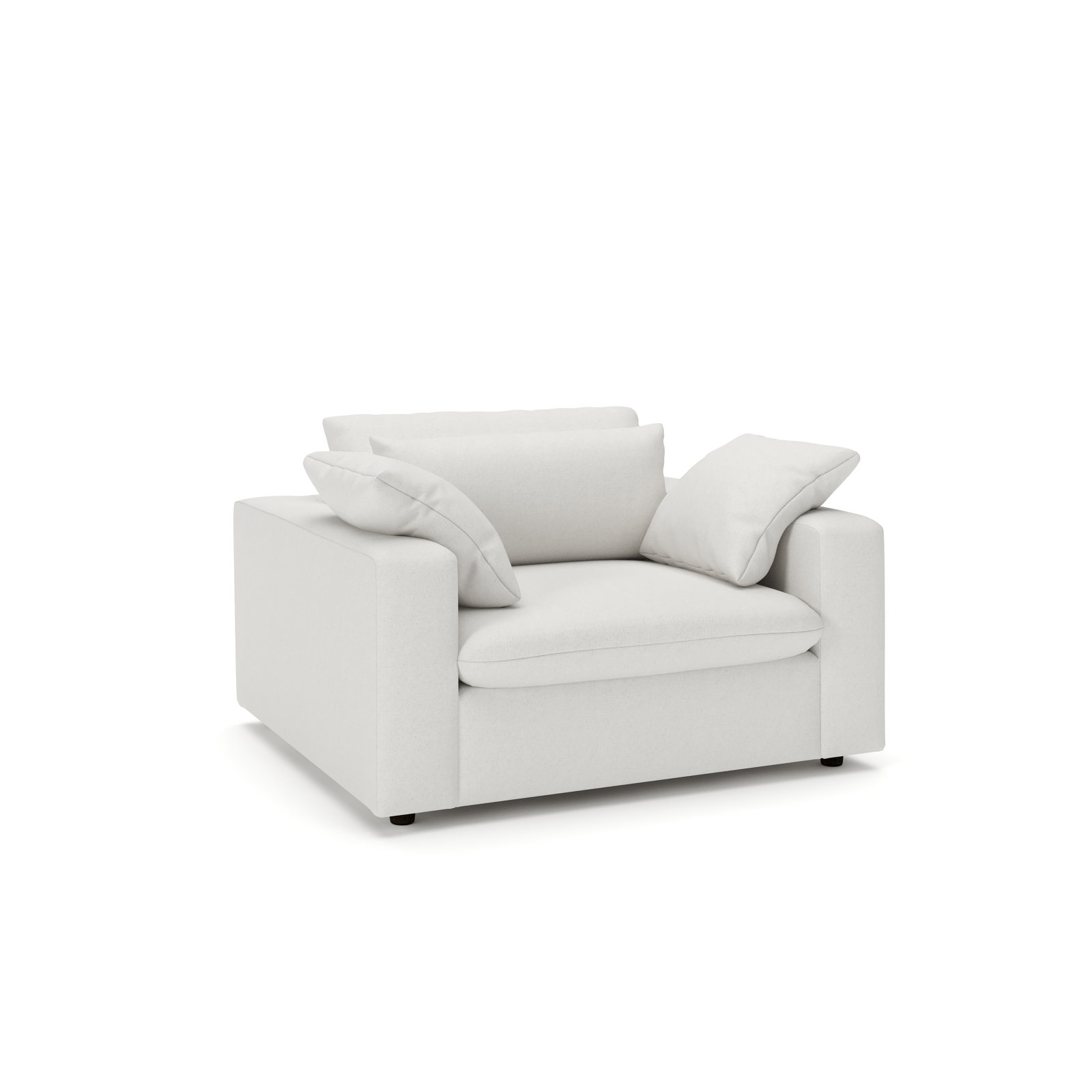 Remy Upholstered Chair And A Half, Macarena Beige Basketweave
