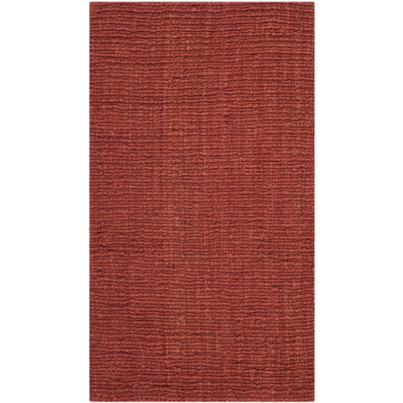 Alda Natural Fiber Hand Woven Jute Solid Color Rug, Rectangle 2'6" x 4'