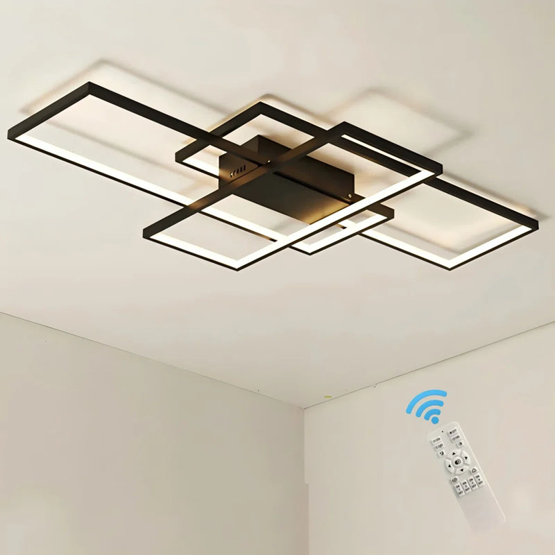 Arlyn 3 - Light LED Flush Mount, Black, 3" H x 35.4" W x 19.7" D