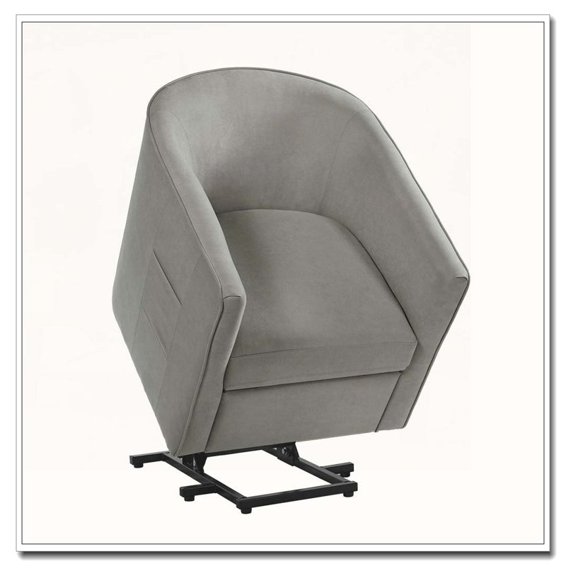 Power Lift Recliner Barrel Shape Recliner Chair, Grey