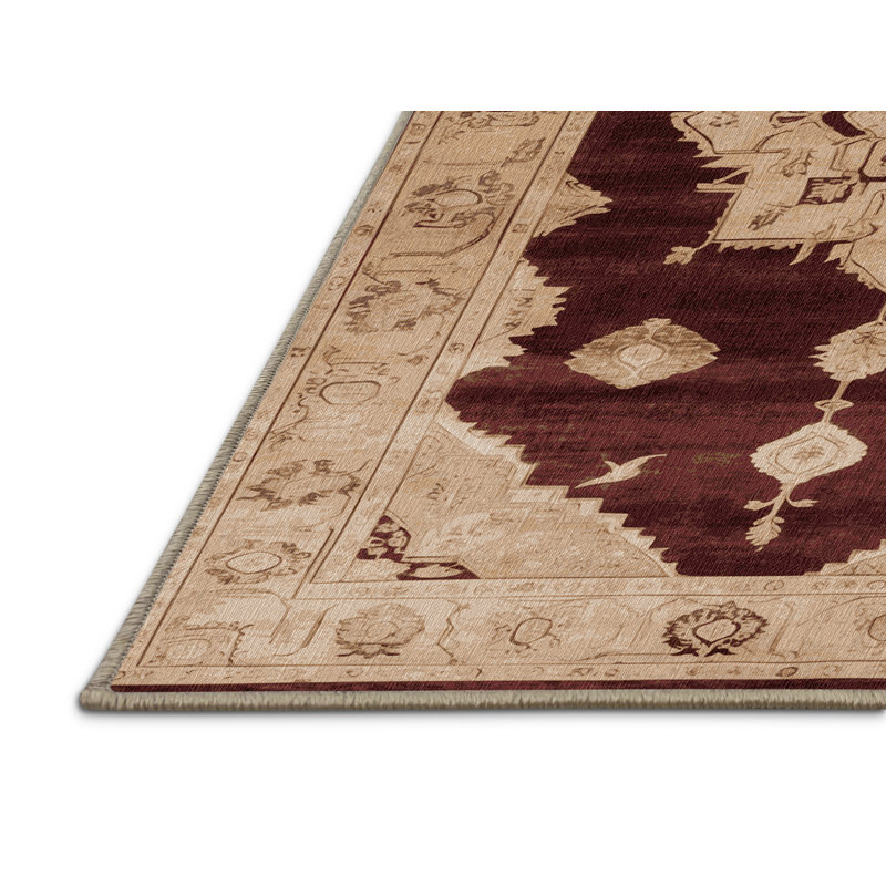 Tapis brun lavable à la machine, Rectangle 2 pi x 3 pi